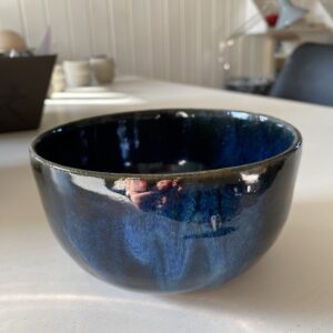 Dybblå hav skål/krukke